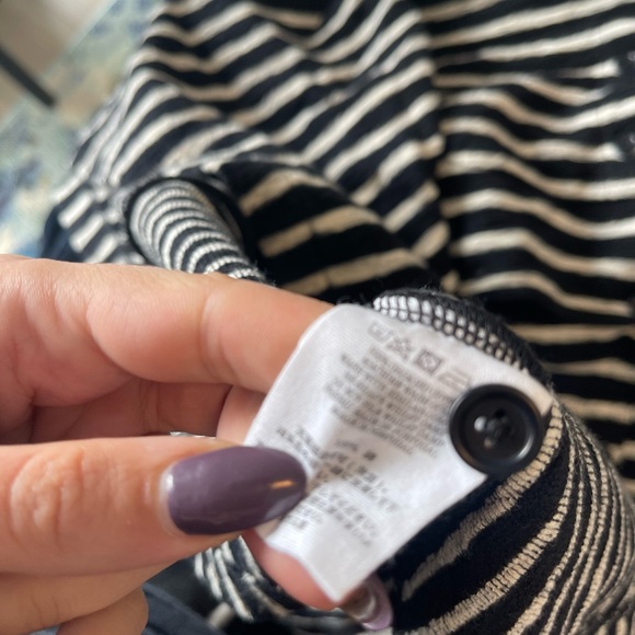 YMC Black and White Striped Long Sleeve - Picture 6 of 6